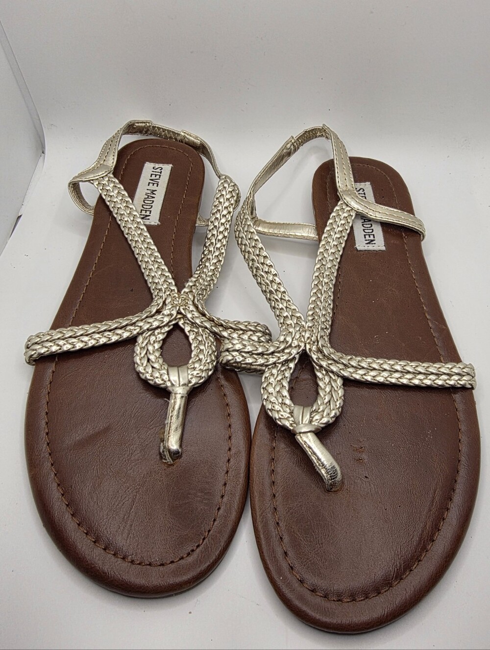 Steve Madden Gold Sandals — Women’s 9